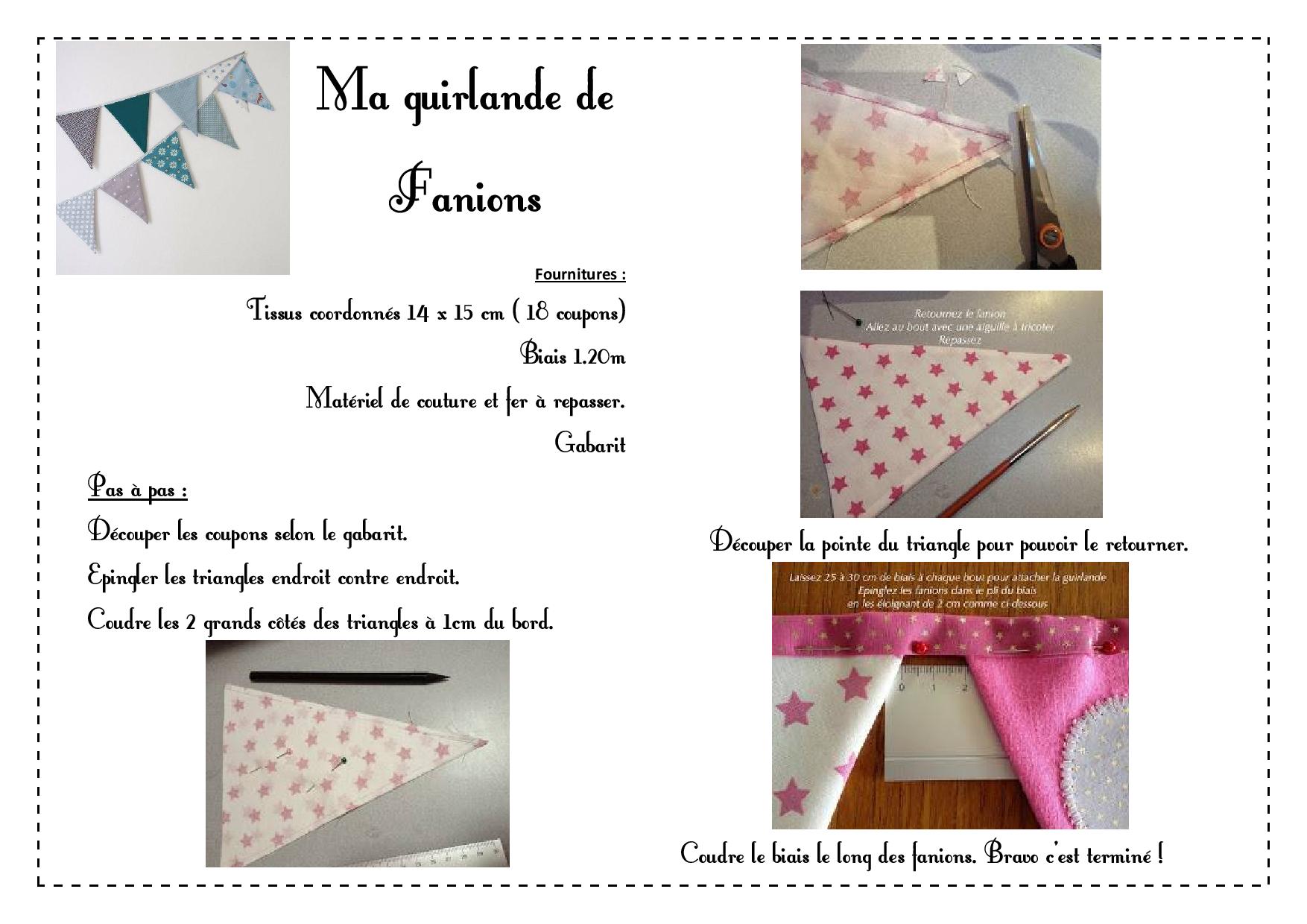 tutoriel couture gratuit guirlande de fanions